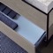 Console Sink Vanity With Marble Design Ceramic Sink and Grey Oak Drawer